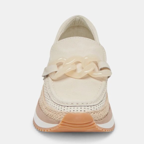 NEW DOLCE VITA Leather Jadah Slip On Sneakers Ivory for women 254 3T7 - Picture 7 of 14